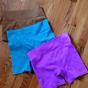 3 pairs of wild fable  ribbed biker shorts for women